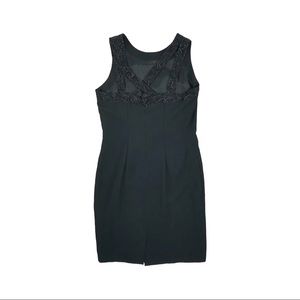 Vintage Argenti Studio Beaded Black Sheath Dress, Womens Sz 8
